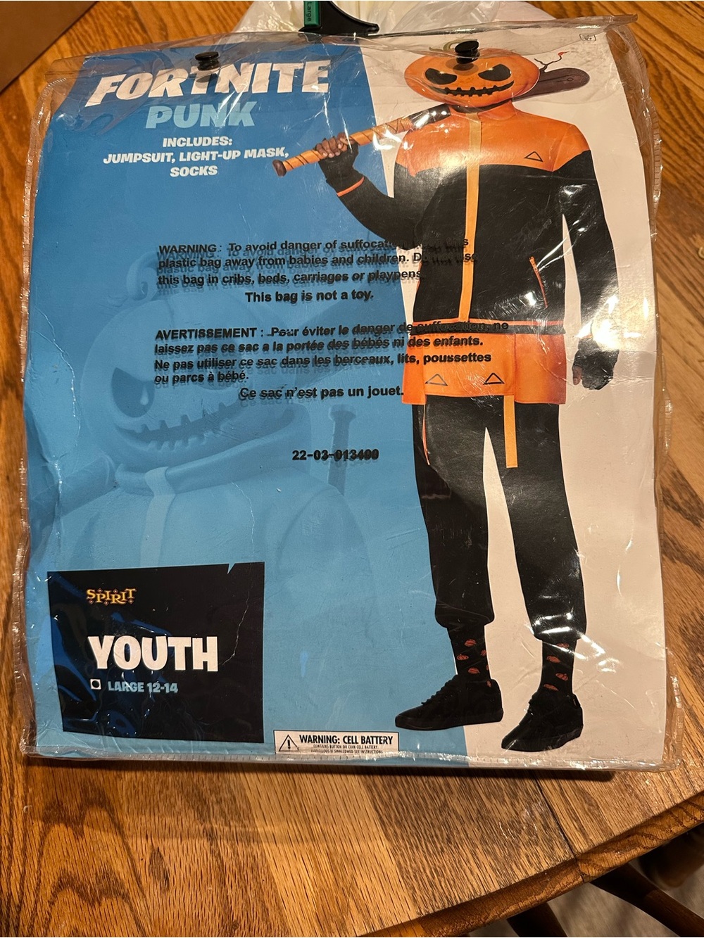 Spirit Fortnite Punk Youth 12-14 Halloween Costume